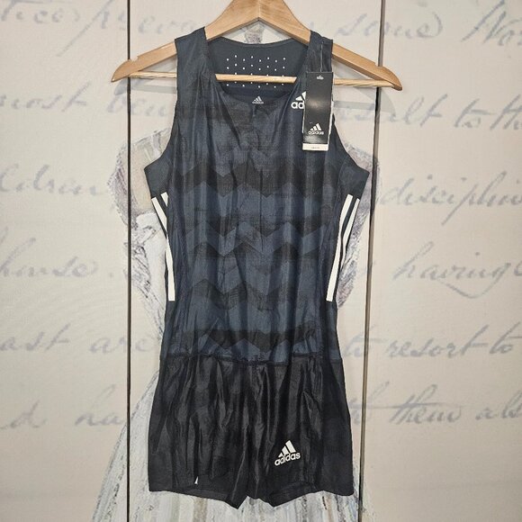 adidas Tops - NWT Adidas Adizero Women's Leotard Running Bodysuit Size M Blue